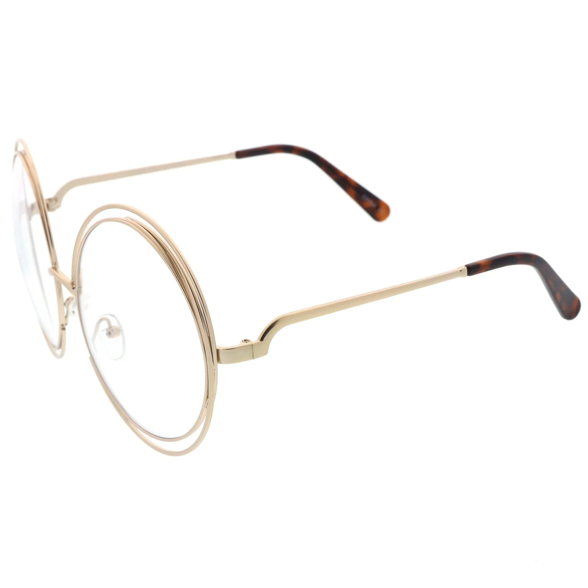 Women's Modern Oversize Loop Round Sunglasses A822