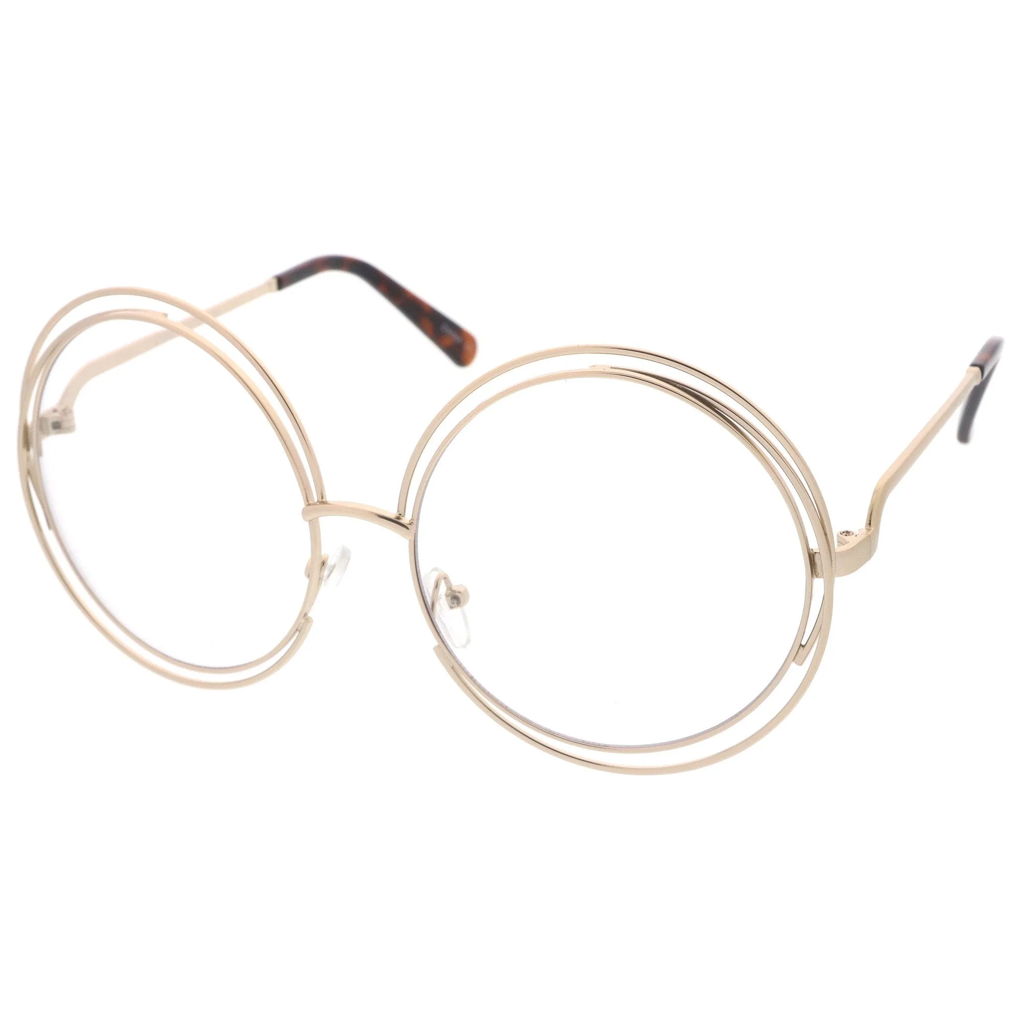 Women's Modern Oversize Loop Round Sunglasses A822