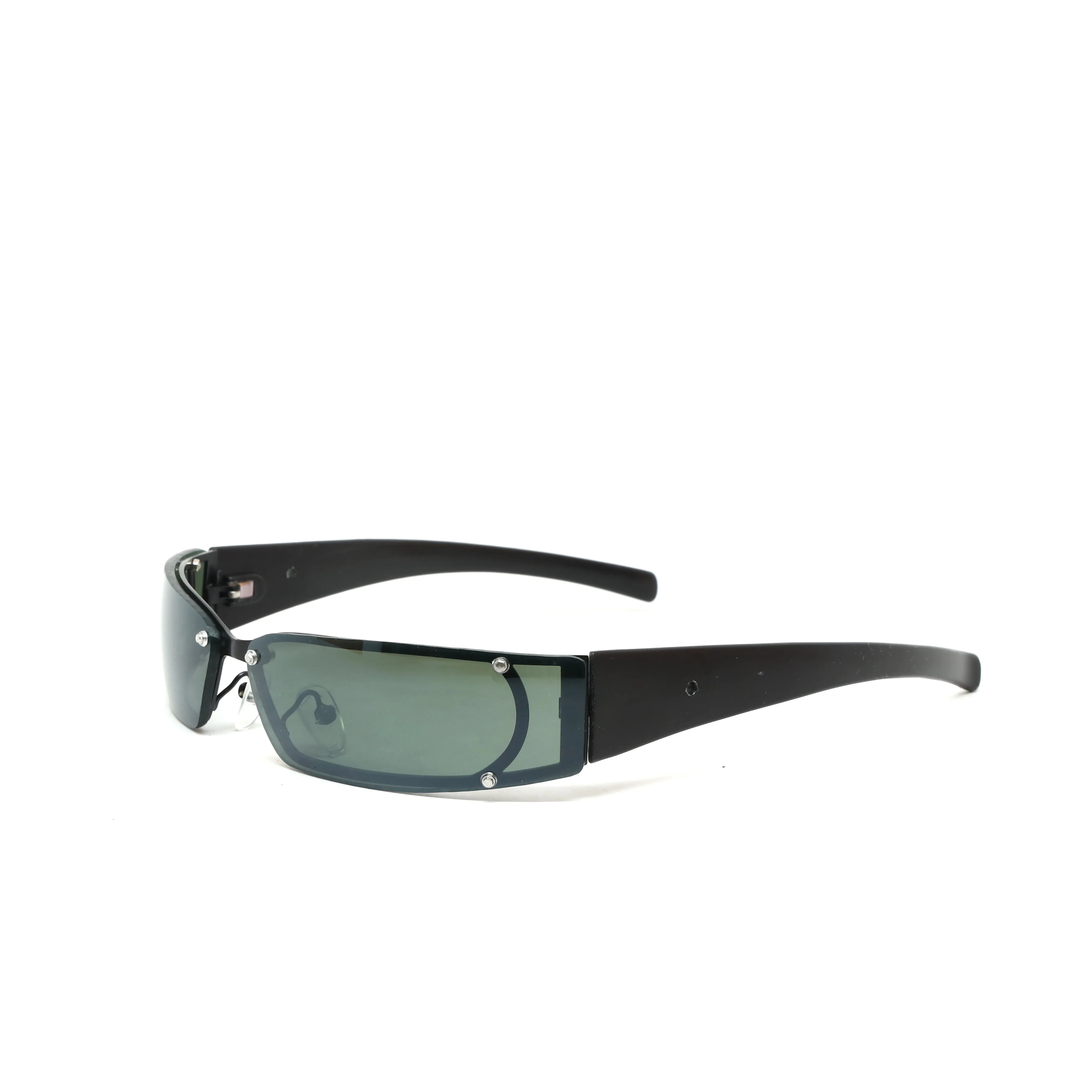 X-Static 1999 Slim Wraparound Rectangle Sunglasses - Black